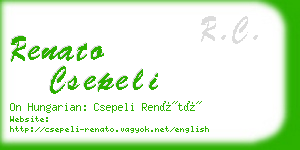 renato csepeli business card